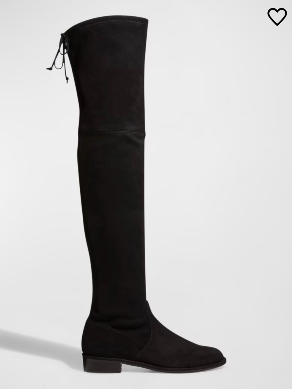 Stuart Weitzman Lowland Black Suede Over the knee boot